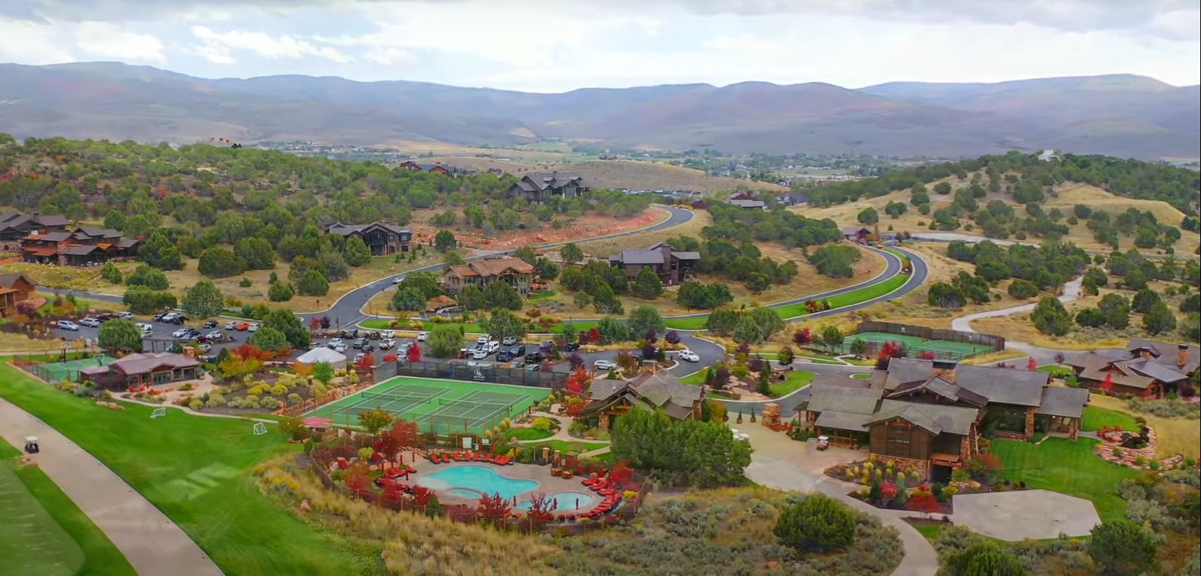 Aerial view of Red Ledges community in Wasatch County, UT