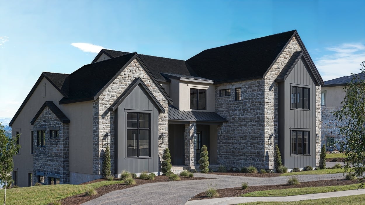 Alpine Utah Custom Home Side View
