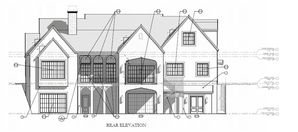 Rear  Elevation - Alpine Utah Luxury Home  Front View