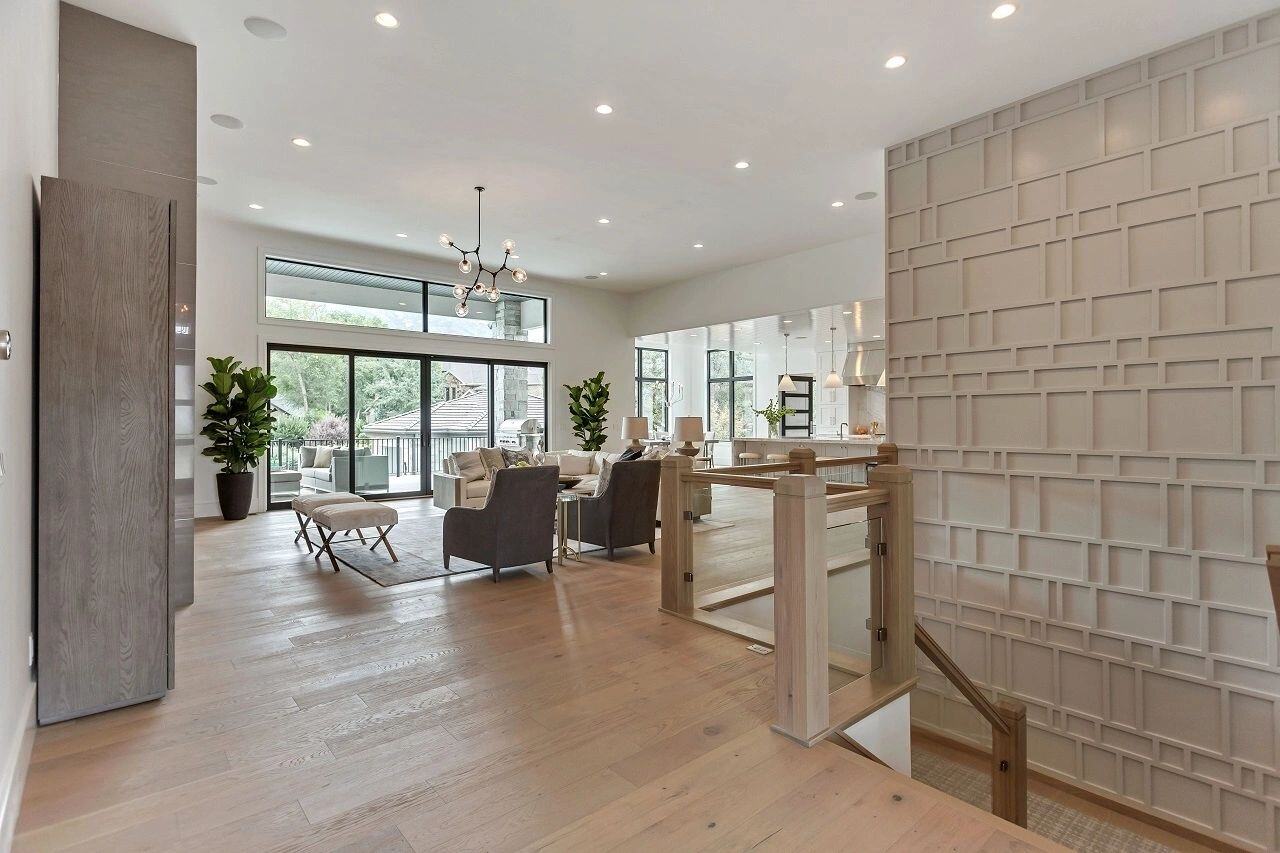 Open-concept living space with modern finishes in a custom home in Salt Lake City, UT built by E Builders