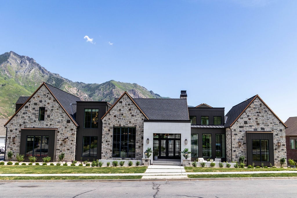2025 Parade of Homes custom-built residence with scenic mountain views and premium exterior finishes